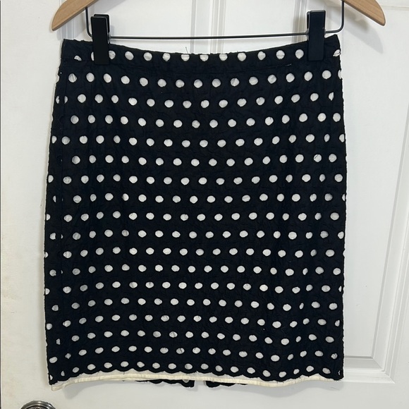 LOFT polkadot Eyelet Skirt Size 4 pencil skirt - Picture 1 of 5